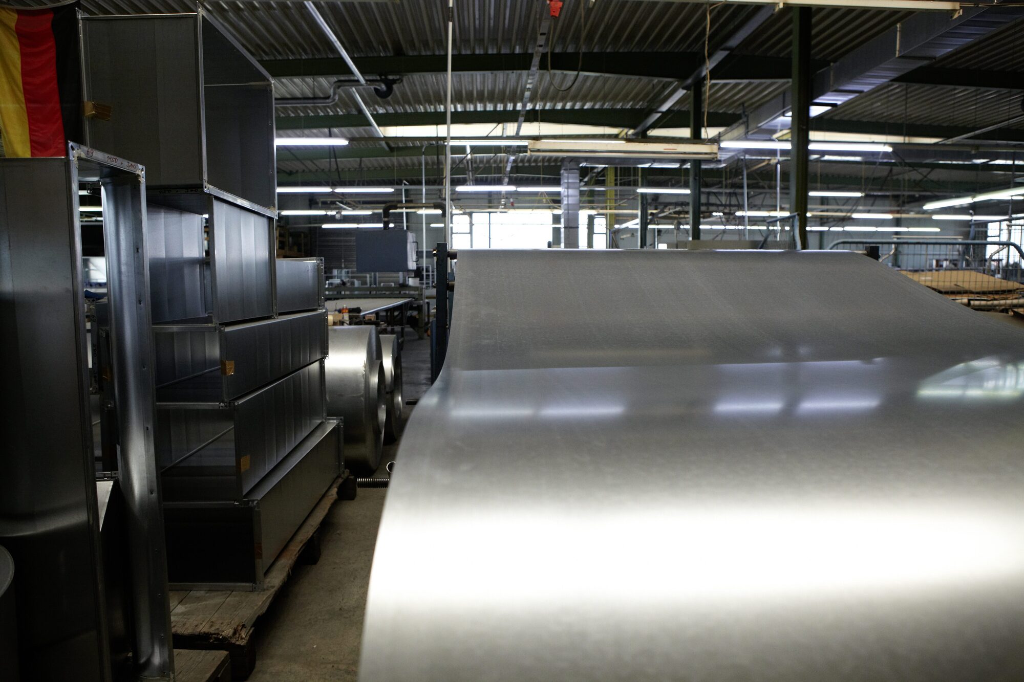 Blechcoil in der Kanalfertigung der Stuttgarter Luft in Schorndorf